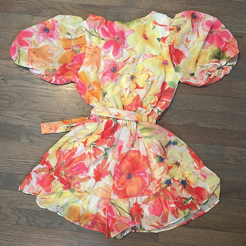 Flying Tomato Floral Jumpsuit - Pink, Orange, Yellow - Picture 4 of 4